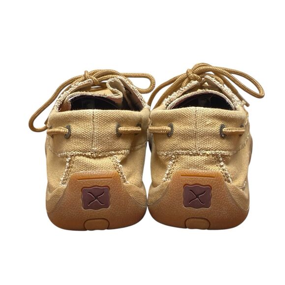 Twisted X Women's Size 10 Khaki Canvas Driving Moccasins (HF16) - Picture 4 of 8